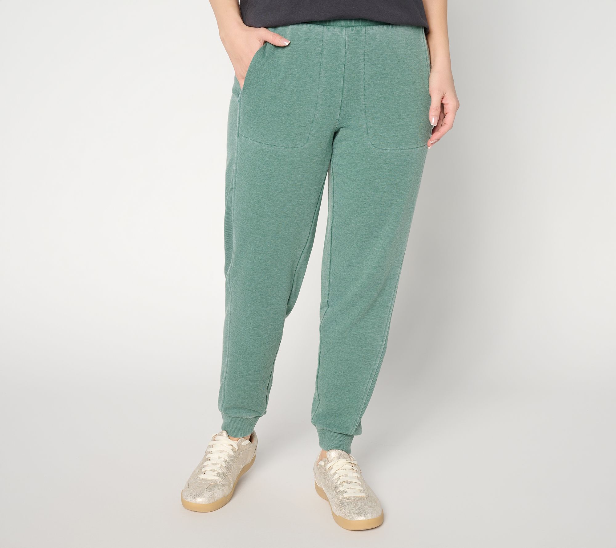 "As Is" AnyBody Petite Beach Wash Jogger Ankle Pants