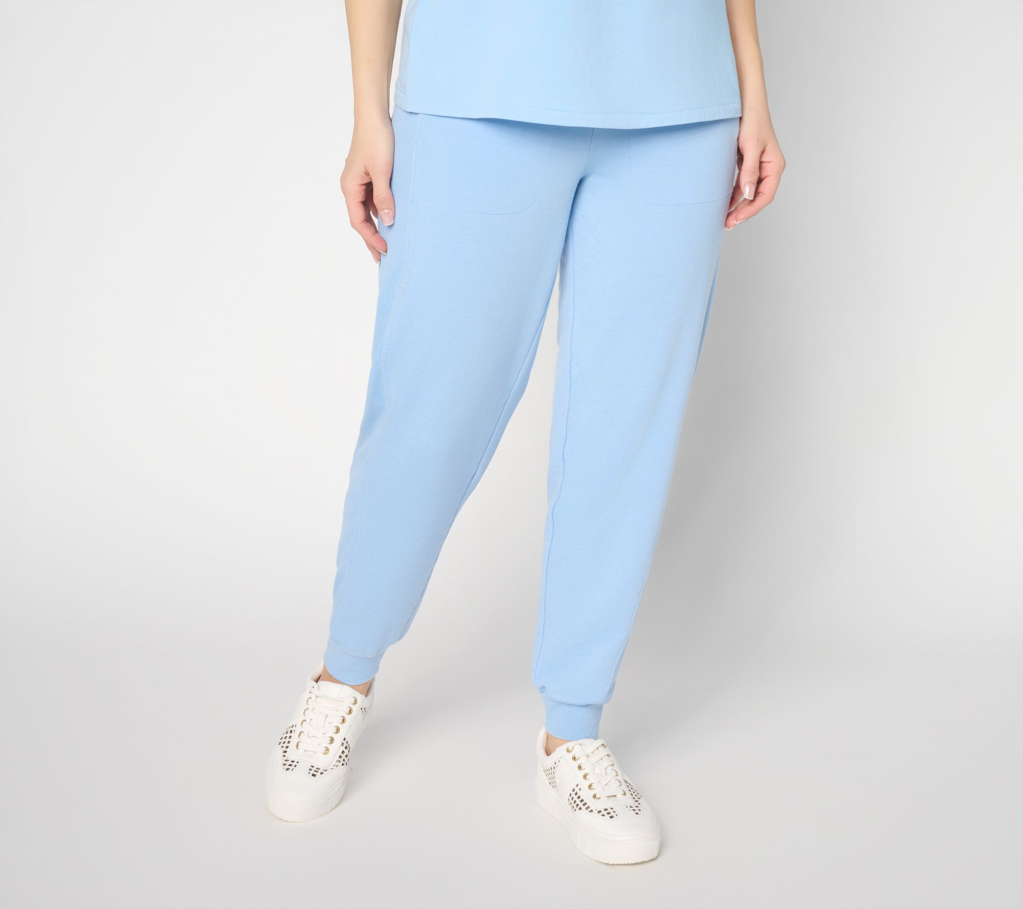"As Is" AnyBody Petite Beach Wash Jogger Ankle Pants
