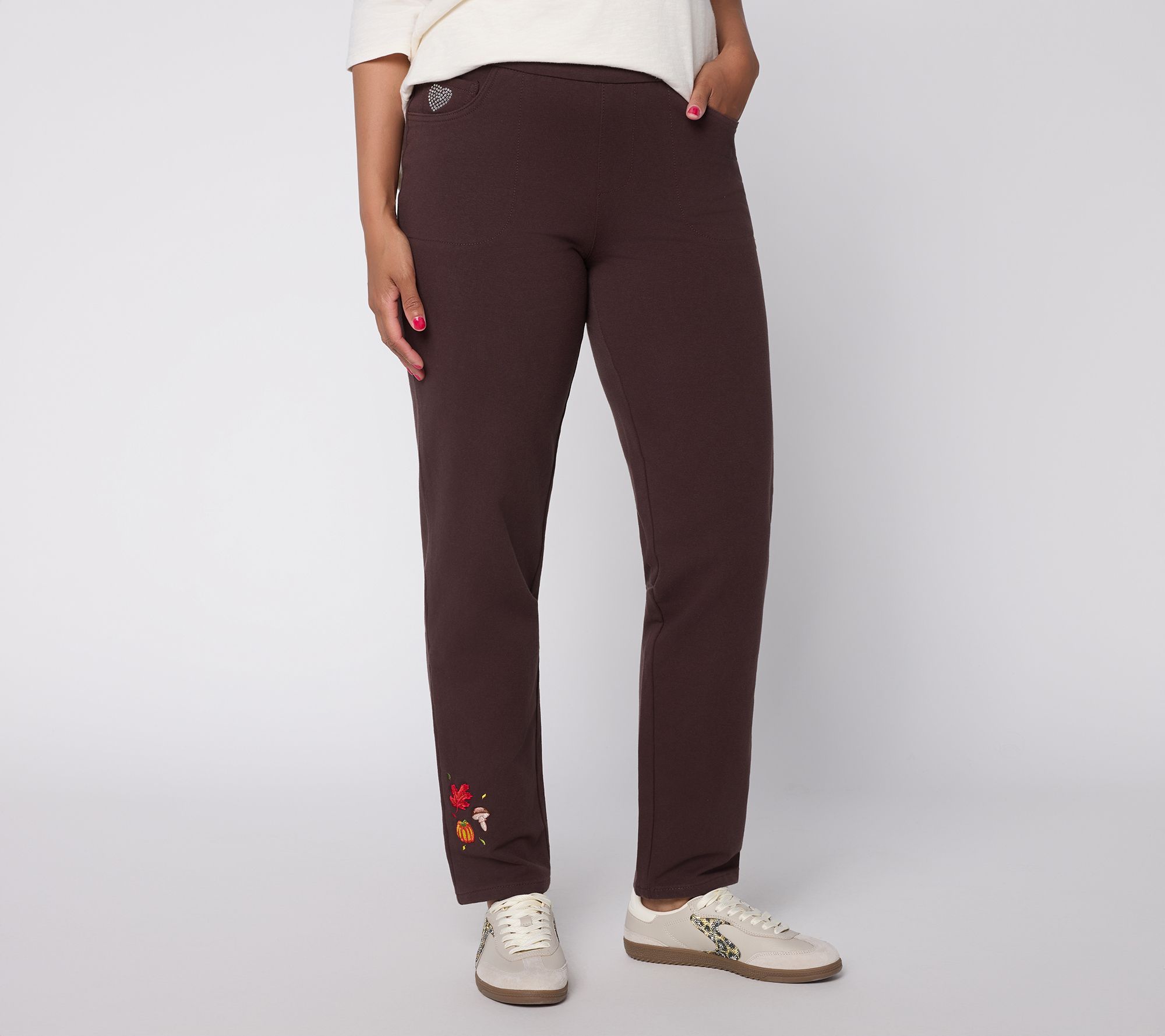 Quacker Factory DreamJeannes Short Beautifall Straight Pants
