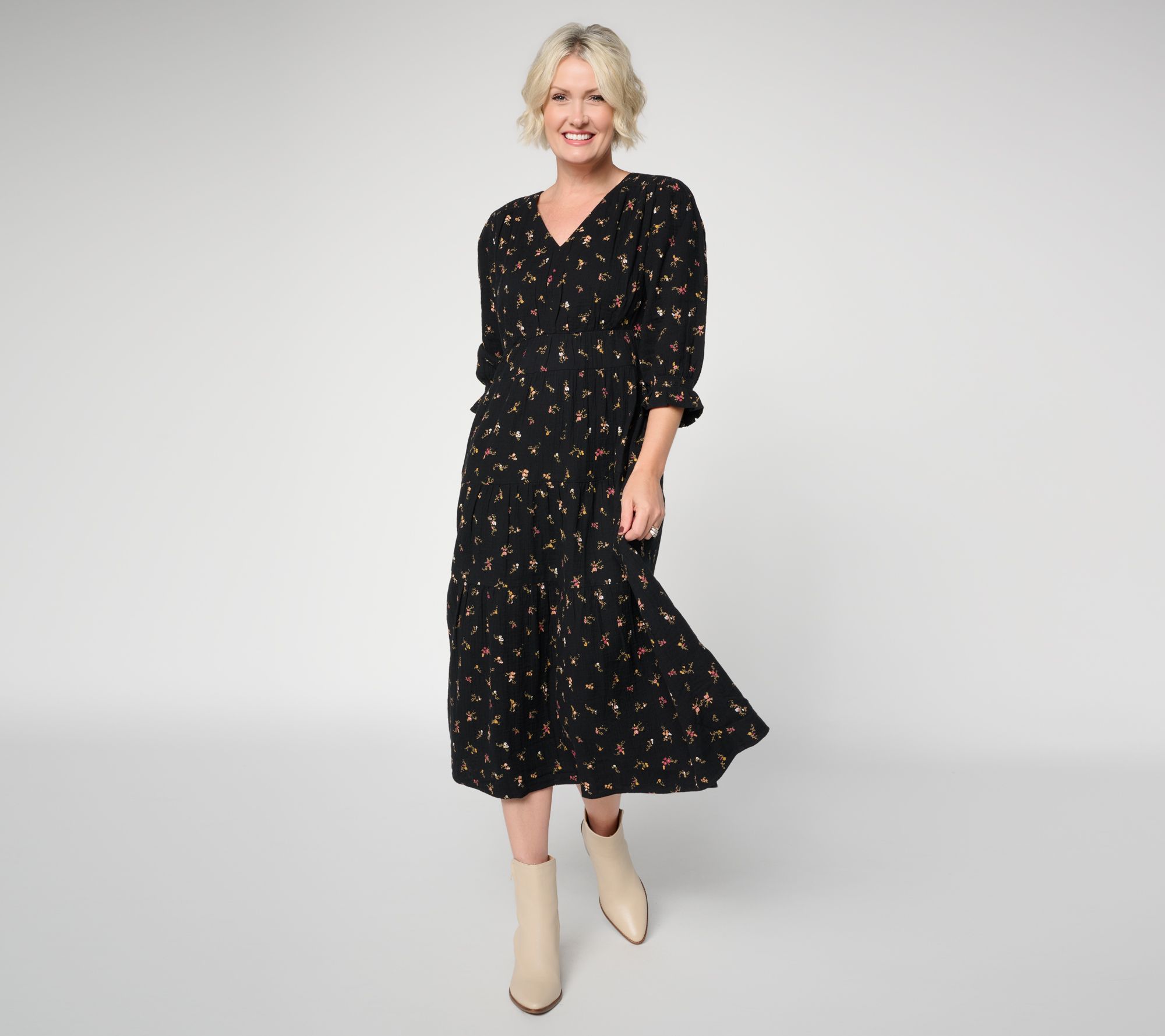 Ree by The Pioneer Woman Regular 100% Cotton Midi Dress