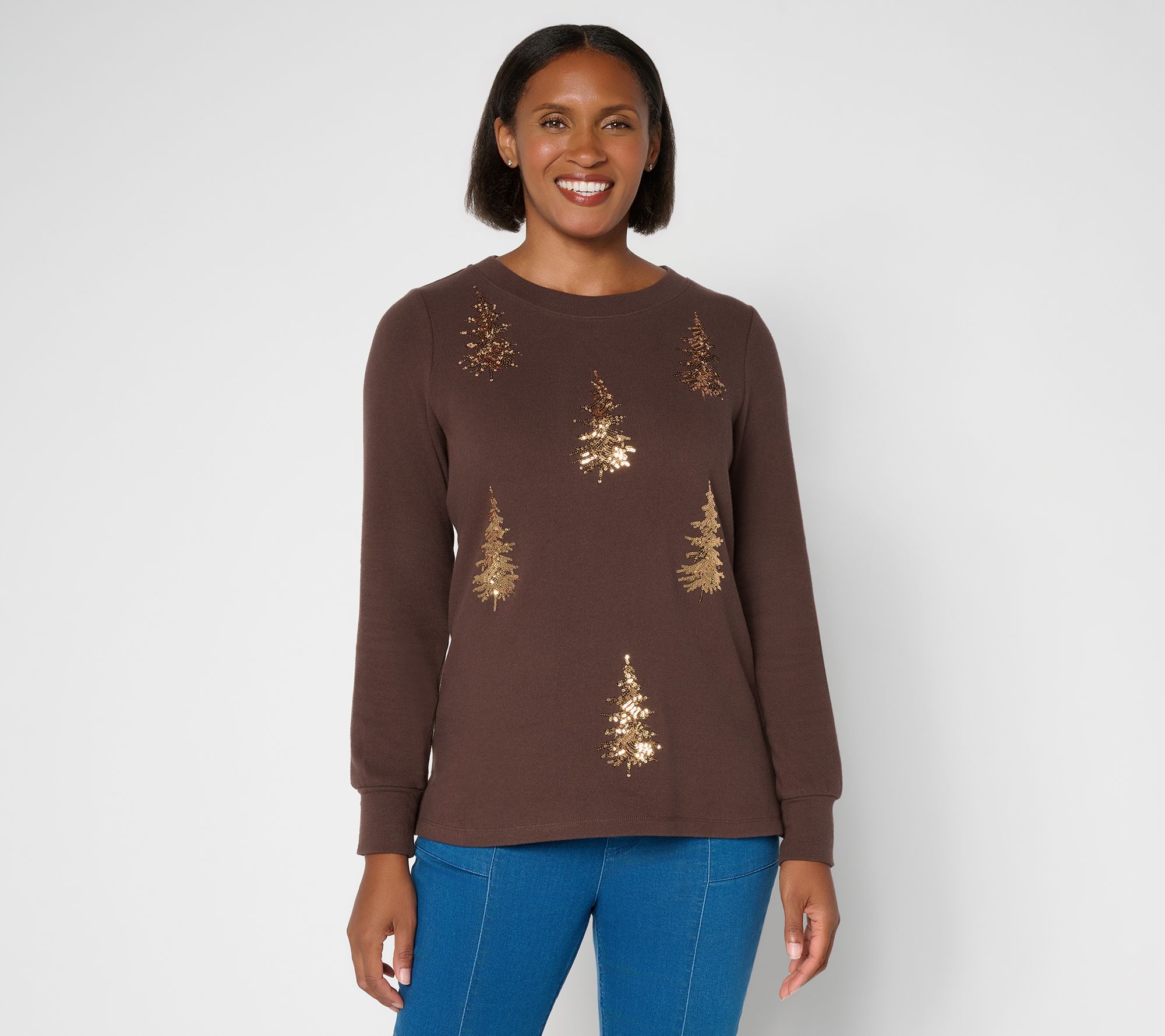 Jingle Belles by Kim Gravel Festive Forest Sequin Tree Top