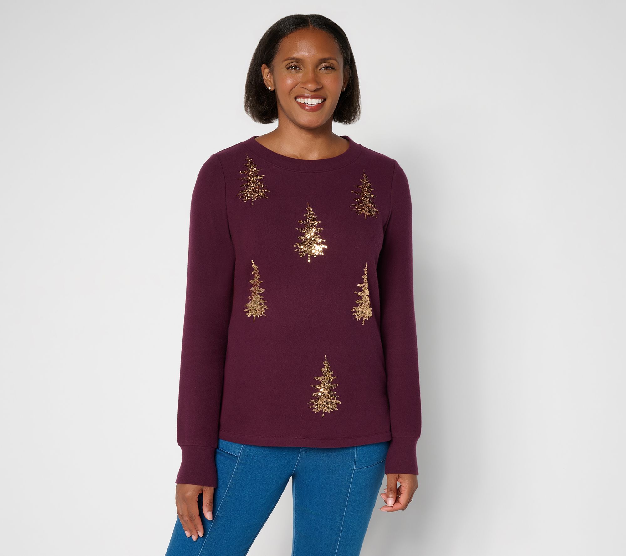 Jingle Belles by Kim Gravel Festive Forest Sequin Tree Top