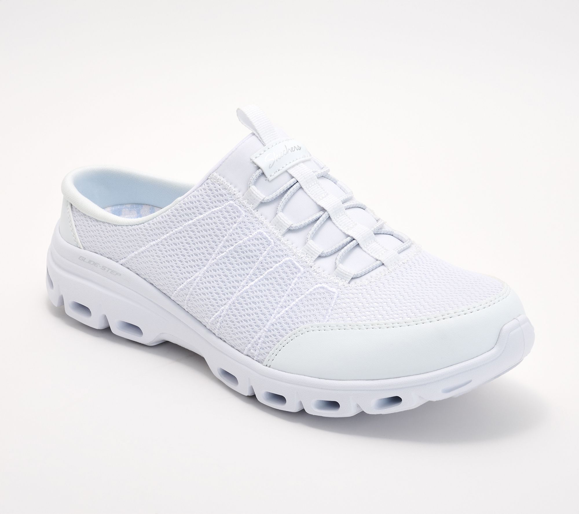 "As Is" Skechers Glidestep Comfort Vegan Bungee Mules