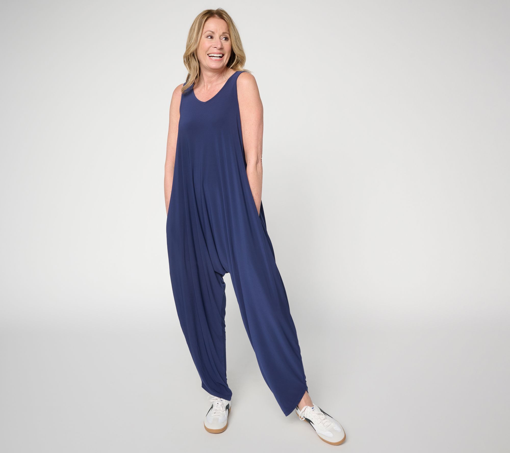 "As Is" Women with Control Petite Como Jersey Jumpsuit