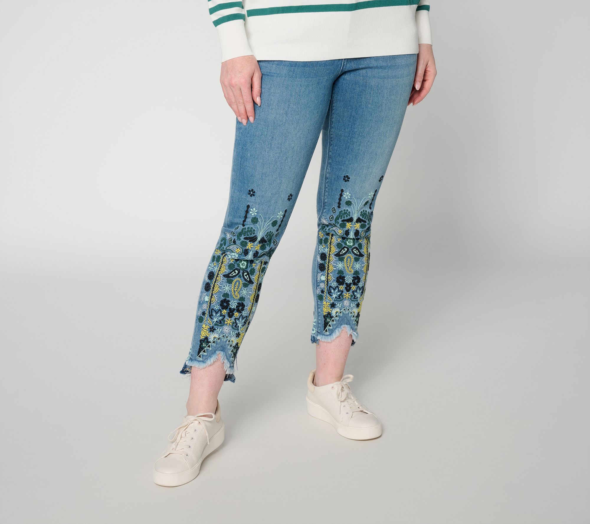 "As Is" Felt Denim by Laurie Felt Reg Daisy Denim Slim Leg Jean