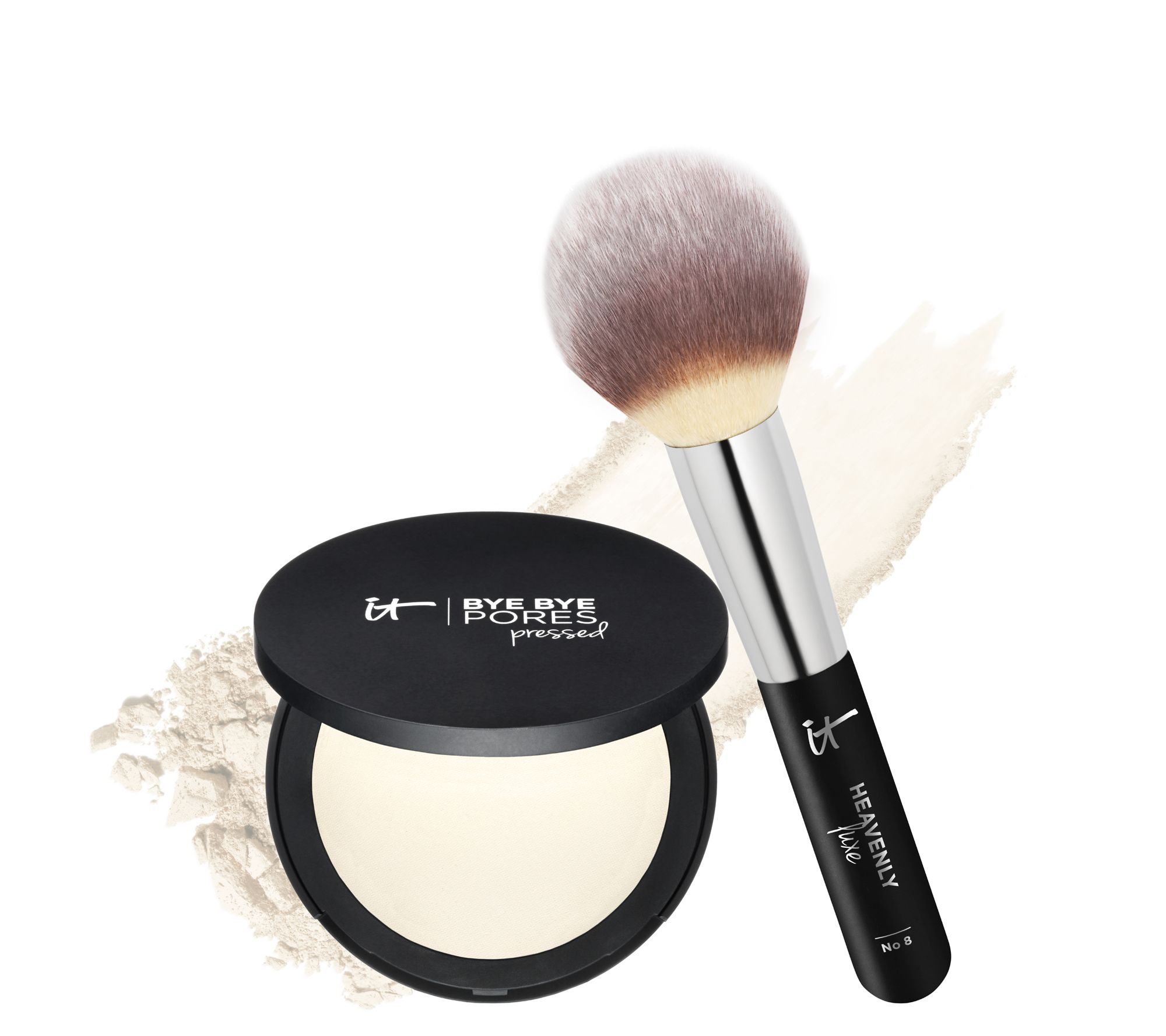 Heavenly Luxe 3-Piece Brush Set + Makeup Bag