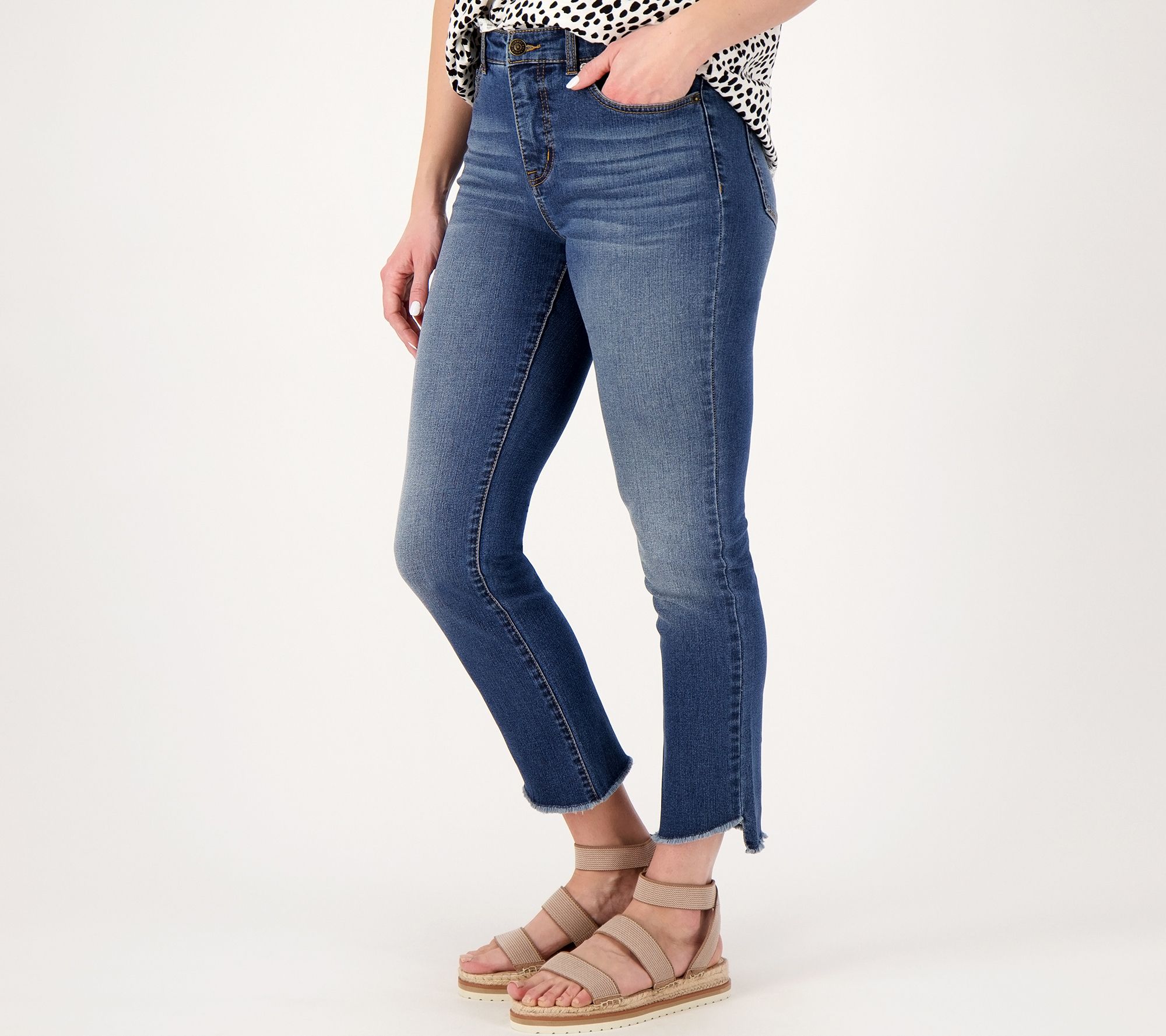 LOGO by Lori Goldstein Regular Straight Leg Jeans