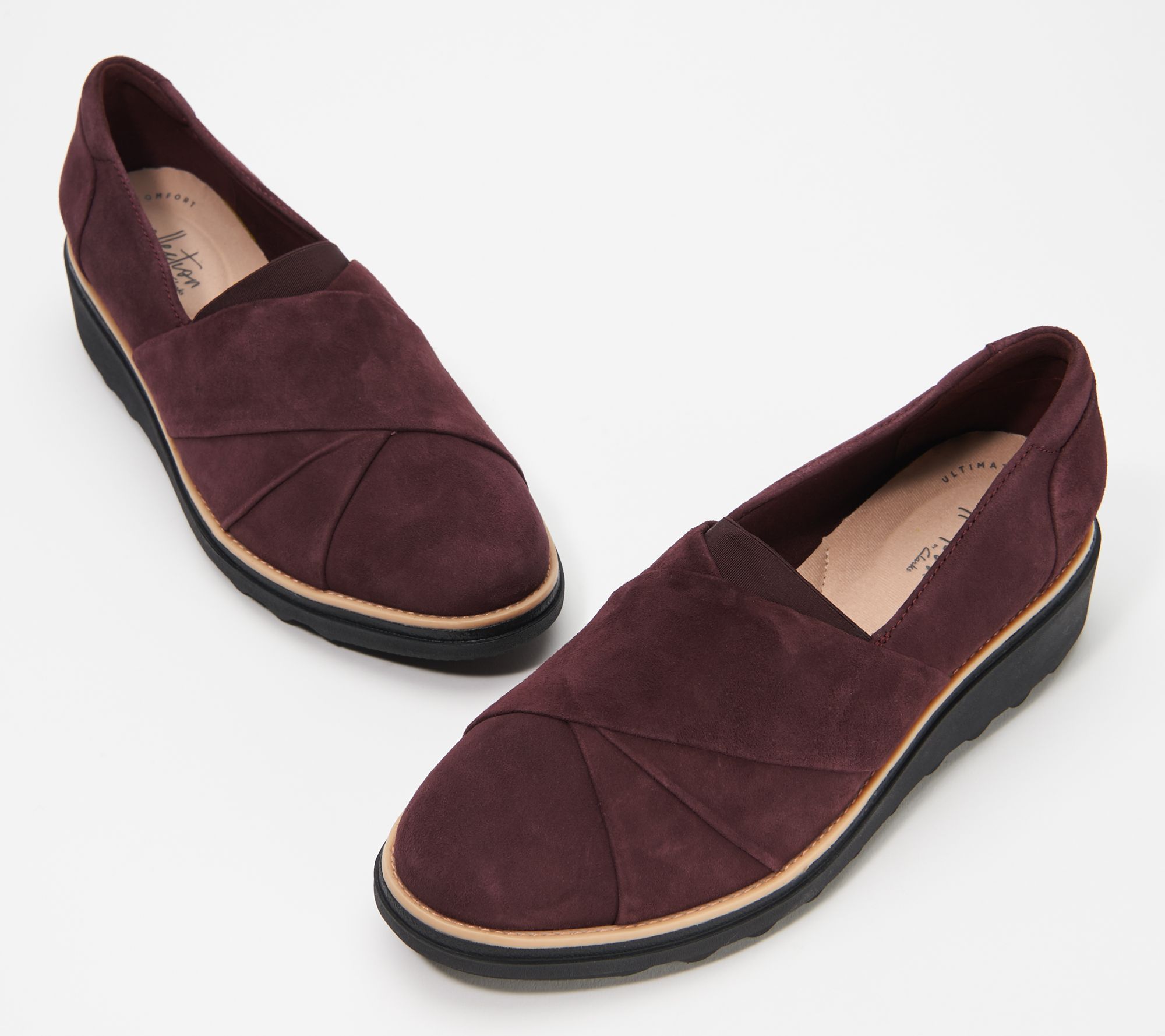 clarks leather moccasins