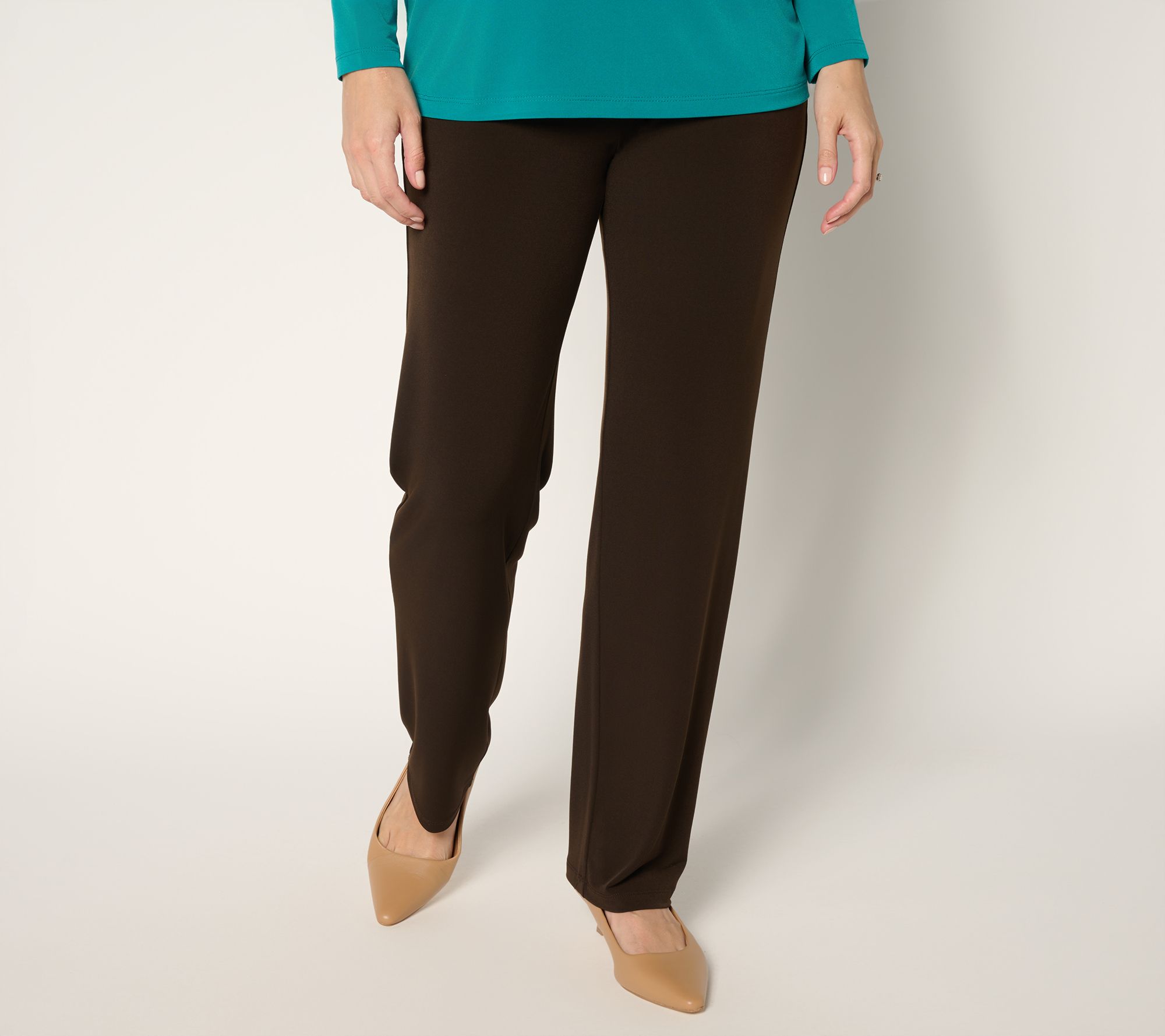 Susan Graver Petite Liquid Knit Pull-On Pants