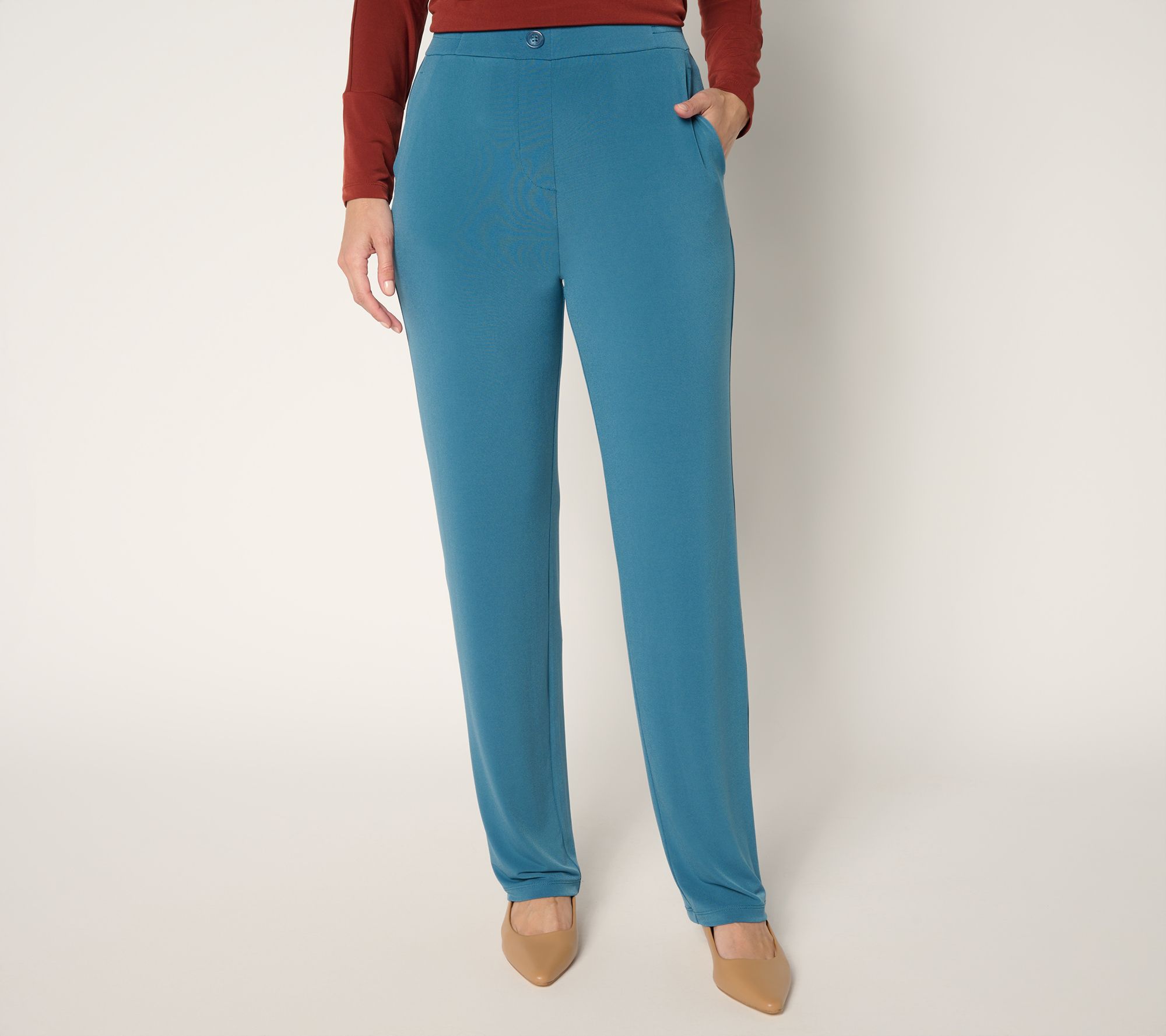 Susan Graver Petite Liquid Knit Pull-On Pants