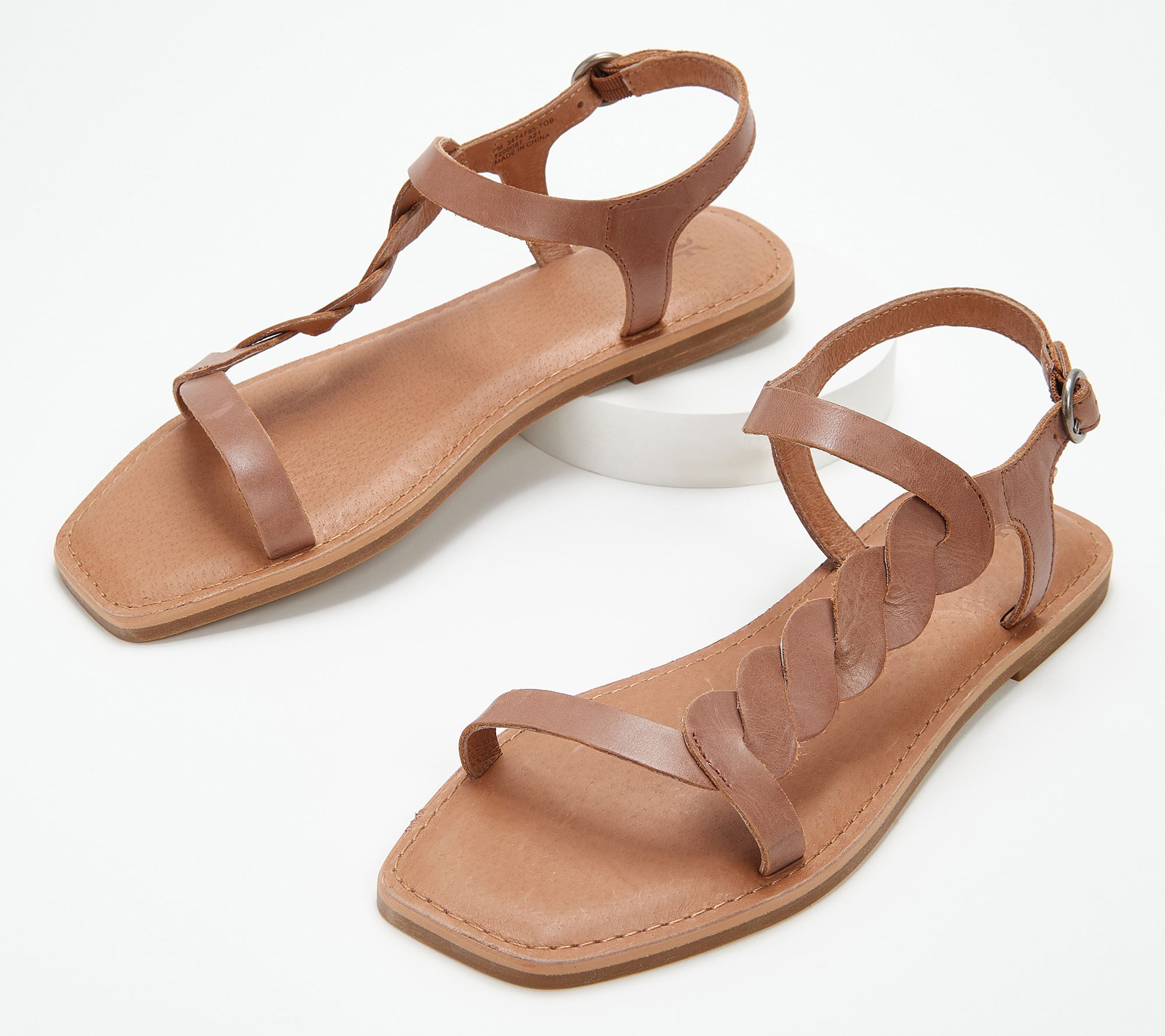 Frye Leather Braided Sandals - Sydney - QVC.com