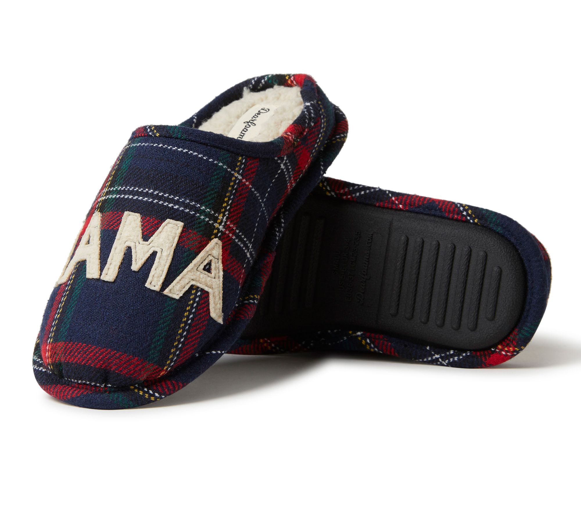 mama bear plaid slippers