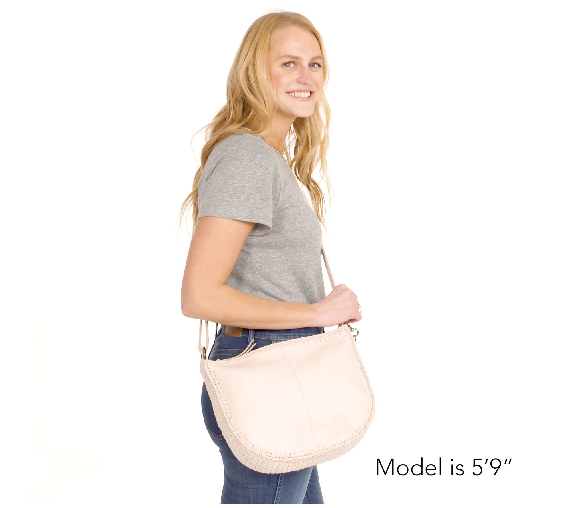 The Sak Leather Crescent Crossbody Ryder