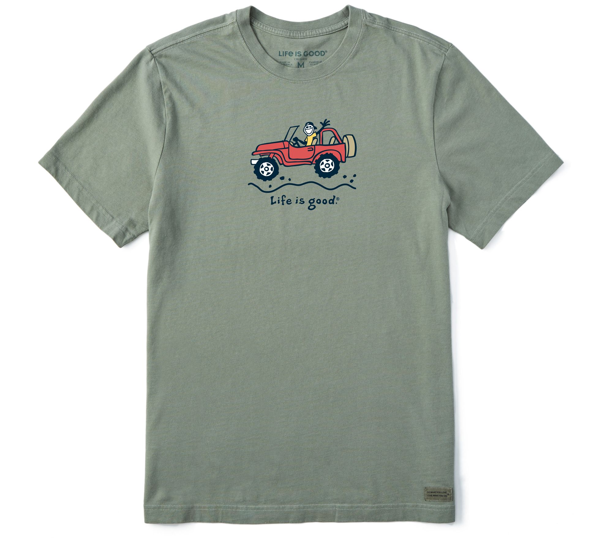 Life is Good Men's Moss Green Offroad Jake Crus her Tee