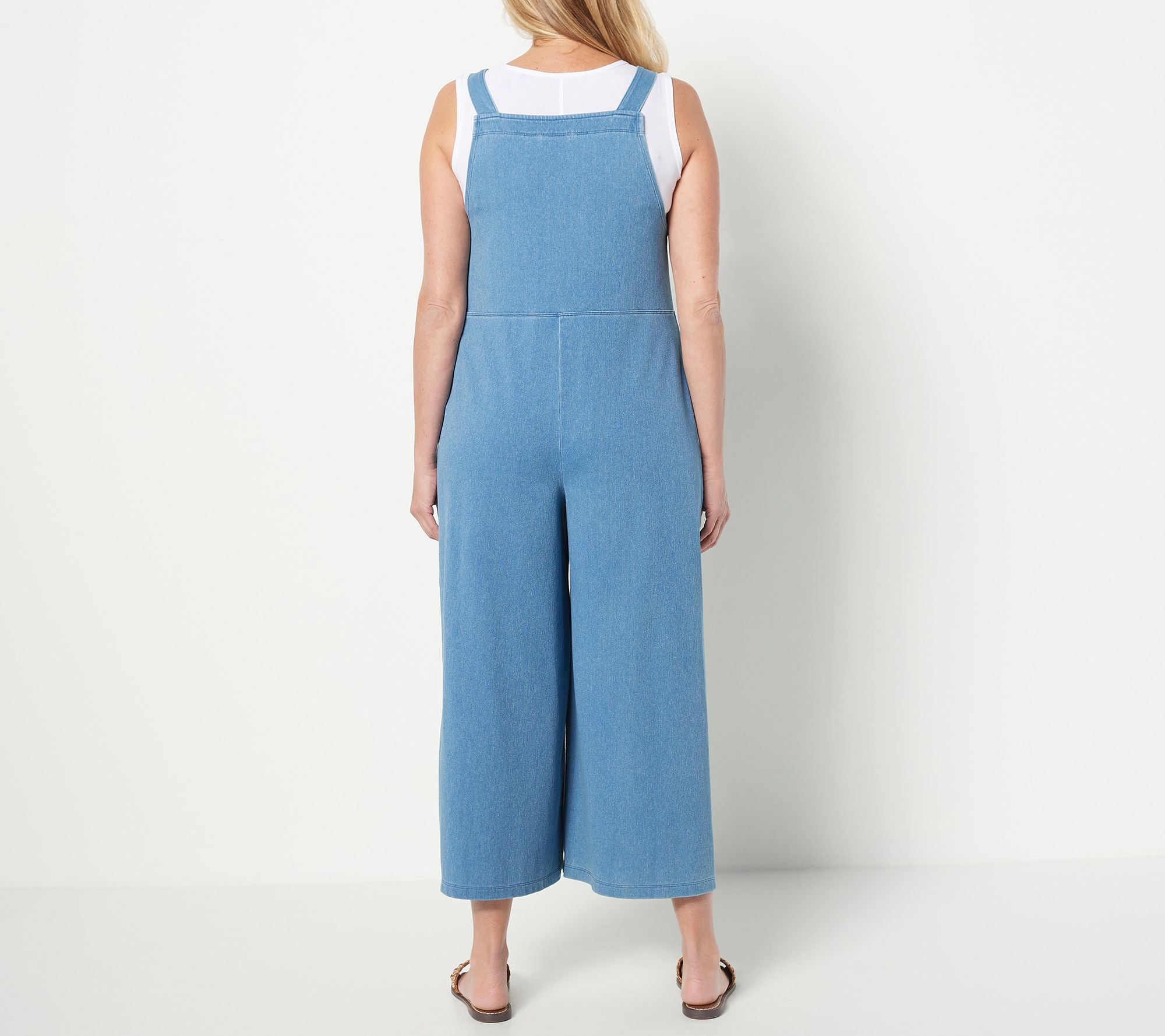 "As Is" Women with Control Prime Stretch Denim 2 Overalls w/Tank