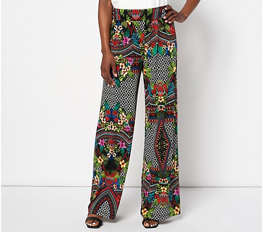 Attitudes by Renee Global Illusions Printed Pants