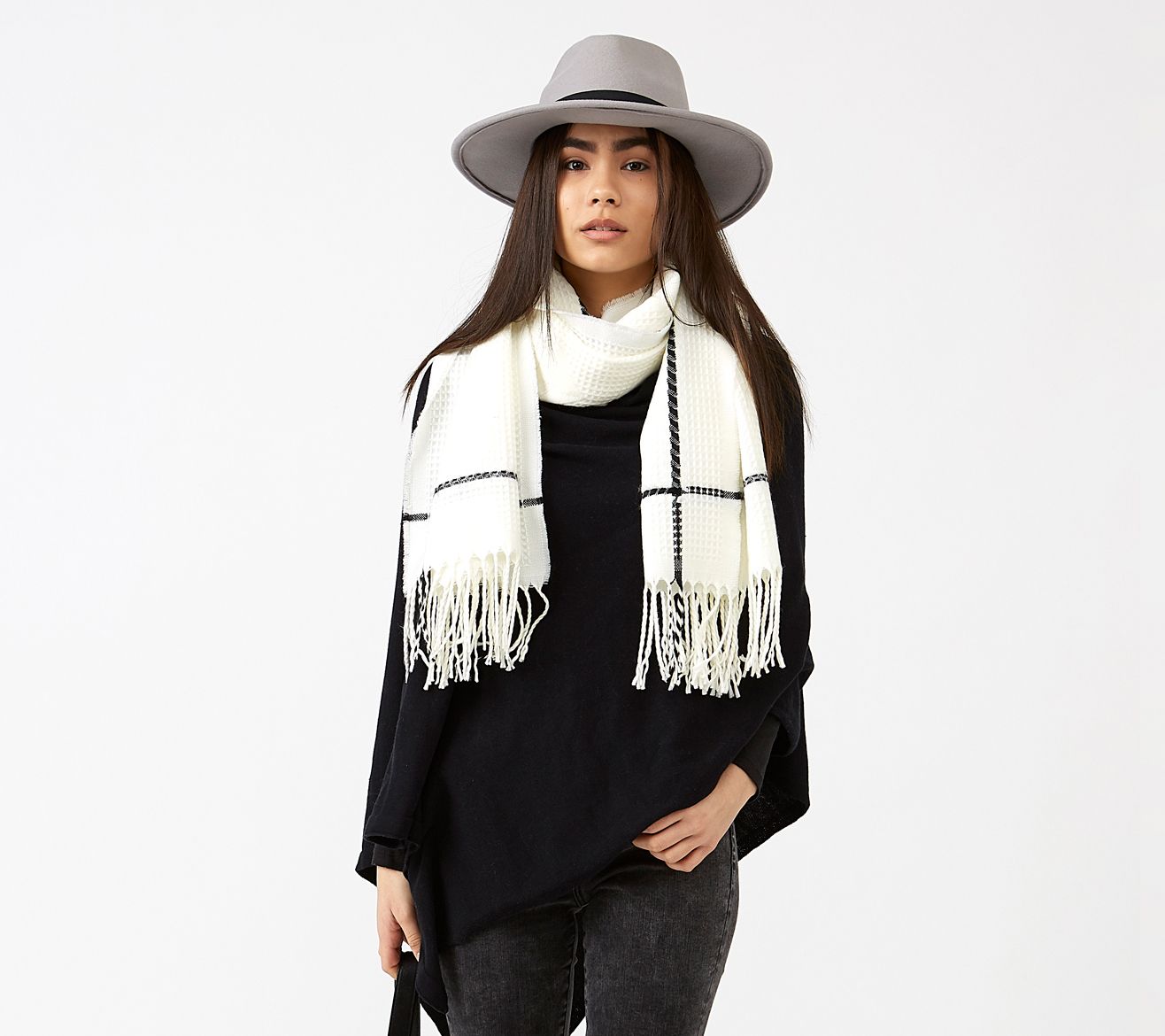 Tickled Pink Solid Cotton Poncho