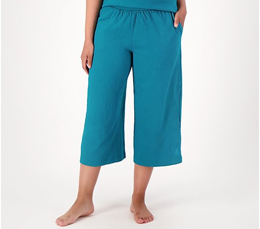Cuddl Duds Crinkle Jersey Cropped Pants