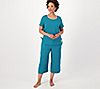 Cuddl Duds Crinkle Jersey Cropped Pants, 2 of 4