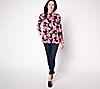 LOGO Layers by Lori Goldstein Floral Print Mock Neck Top, 2 of 3