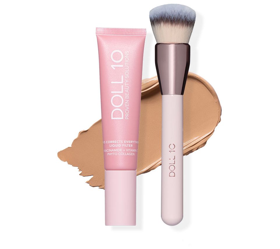 Doll 10 TCE Liquid Filter Foundation with Brush
