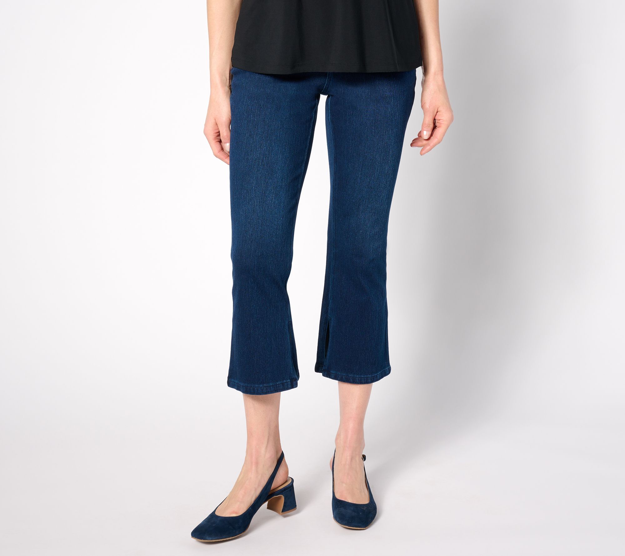 Belle by Kim Gravel Regular Flexibelle Kickity Split Cropped Jean