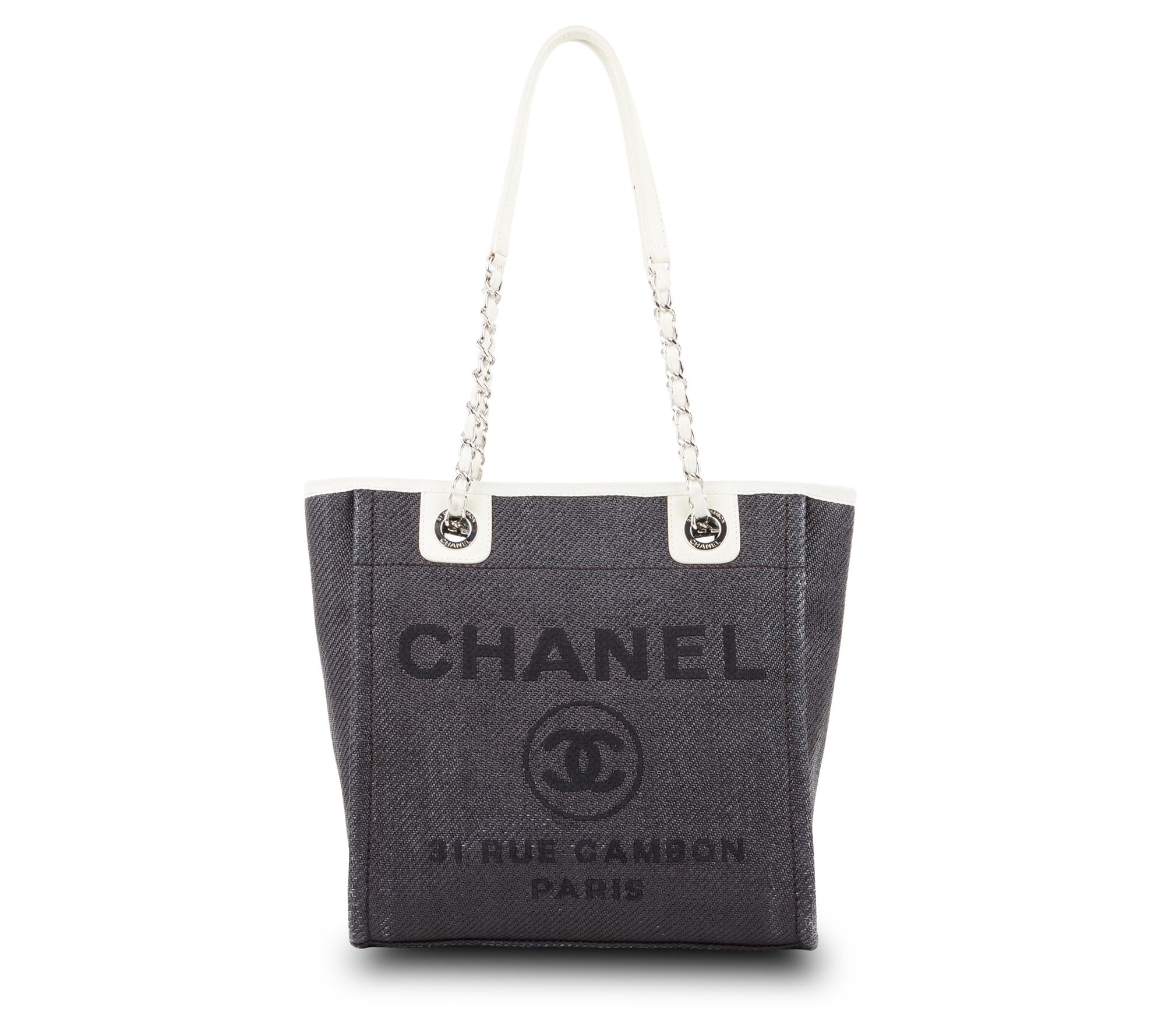 Chanel Deauville Tote Canvas Medium Yellow 2247301