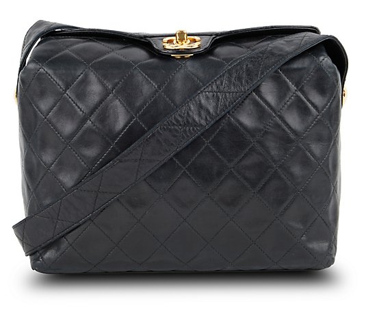 Pre-Owned Chanel Torque Lambskin Top Closure Crossbody Bag 