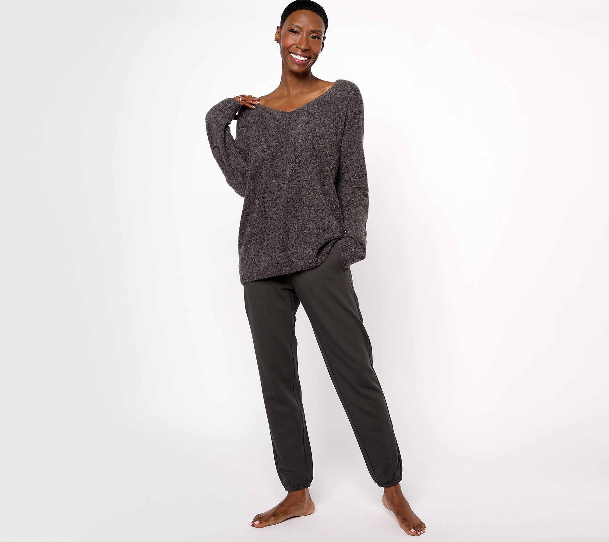 "As Is" Barefoot Dreams Regular CozyChic Lite Pullover & Pant