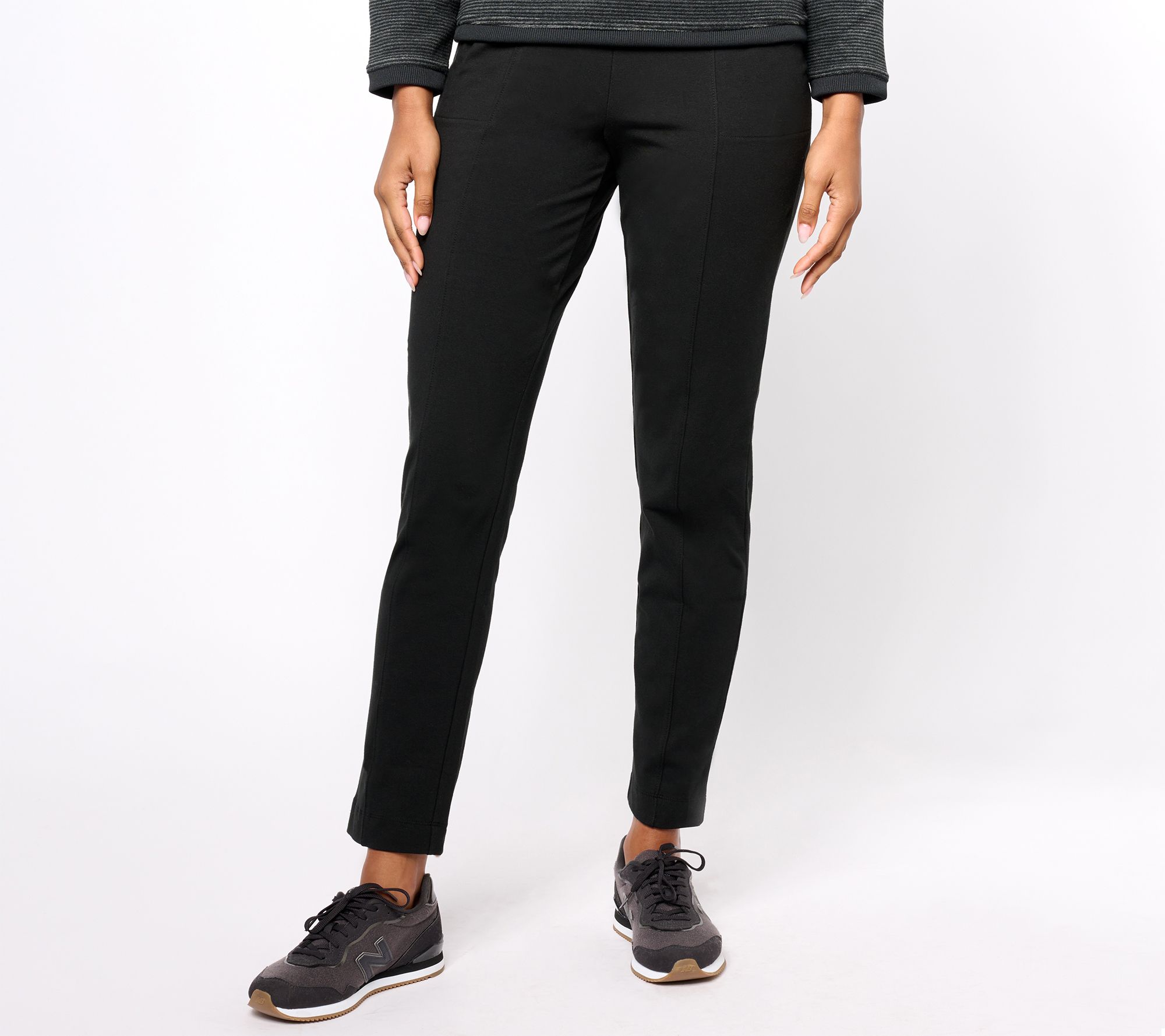 "As Is" Denim & Co. Duo Stretch Tall Any Day Slim Straight Pant
