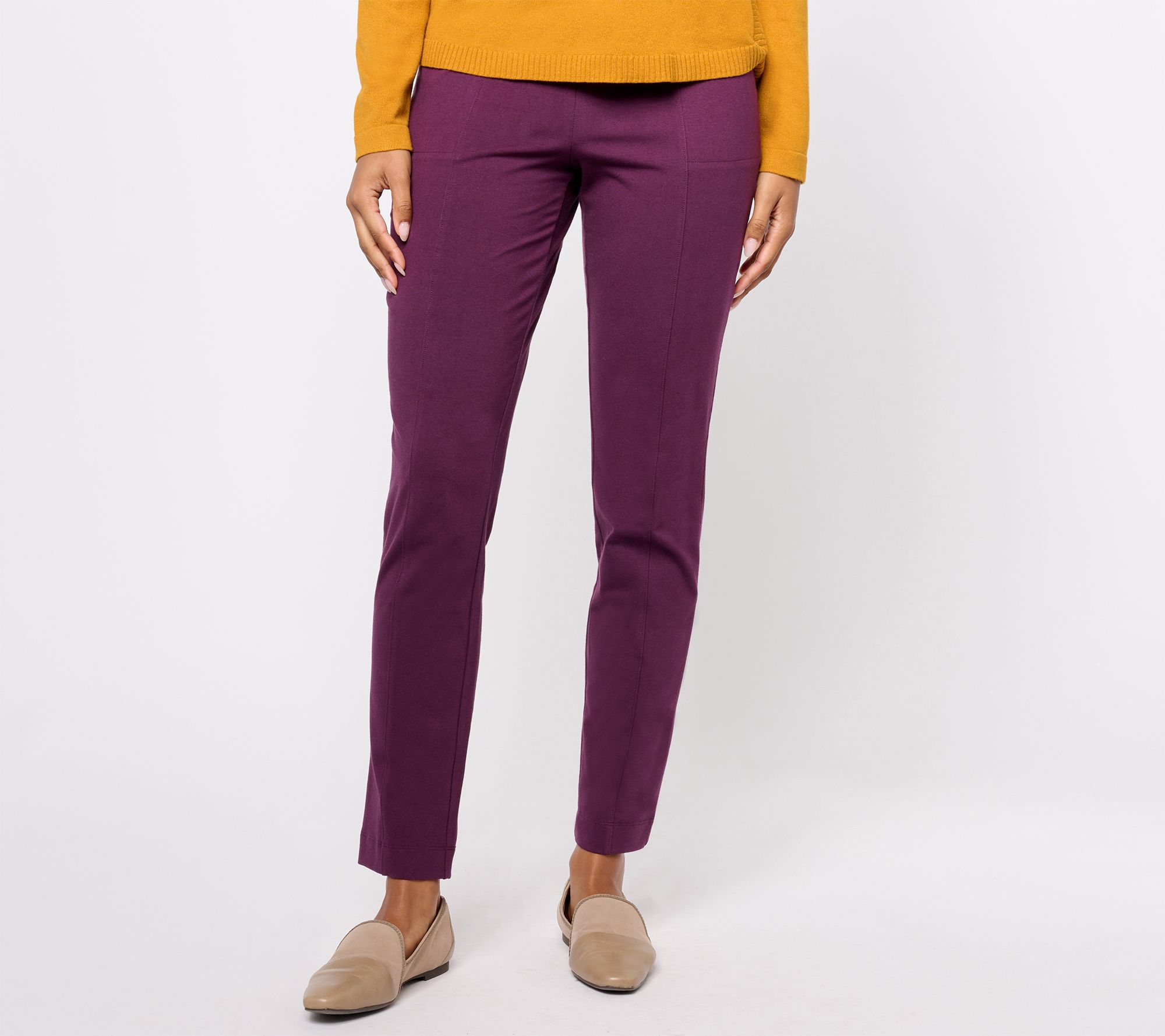 "As Is" Denim & Co. Duo Stretch Tall Any Day Slim Straight Pant