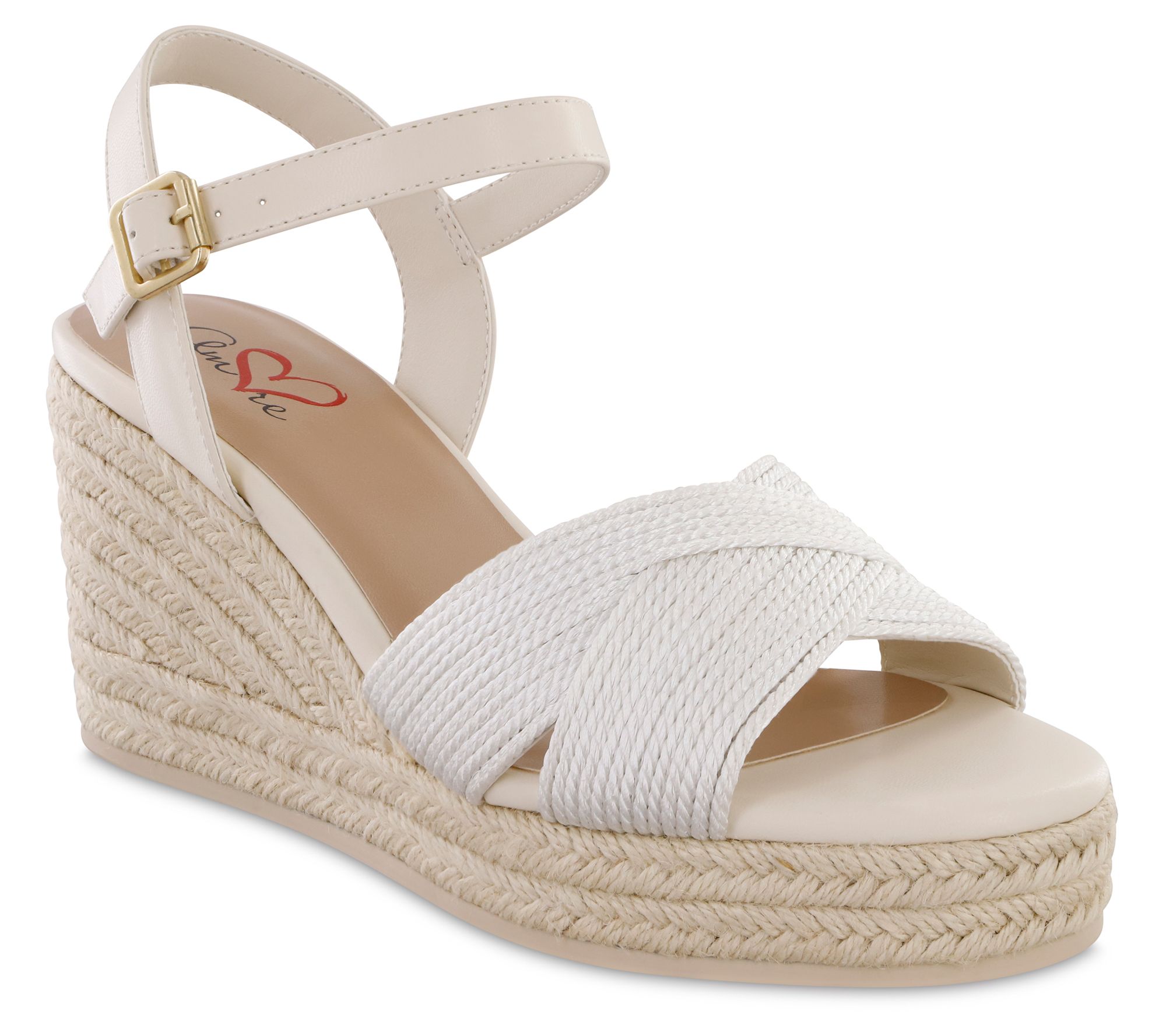 MIA Amore Rope Wrapped Wedge Sandals - Bekee - QVC.com