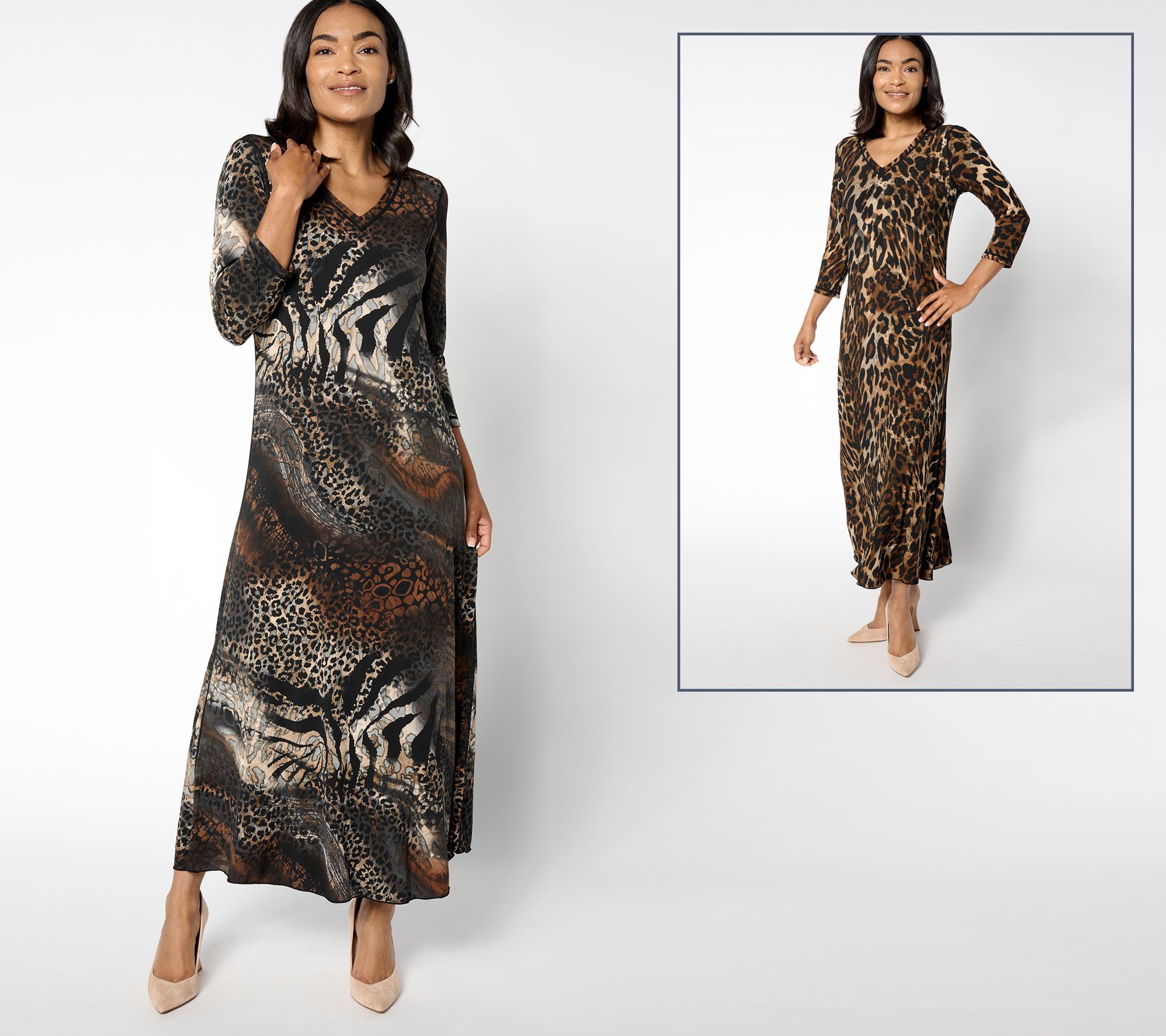 Attitudes by Renee Petite Reversible Como Jersey Maxi Dress