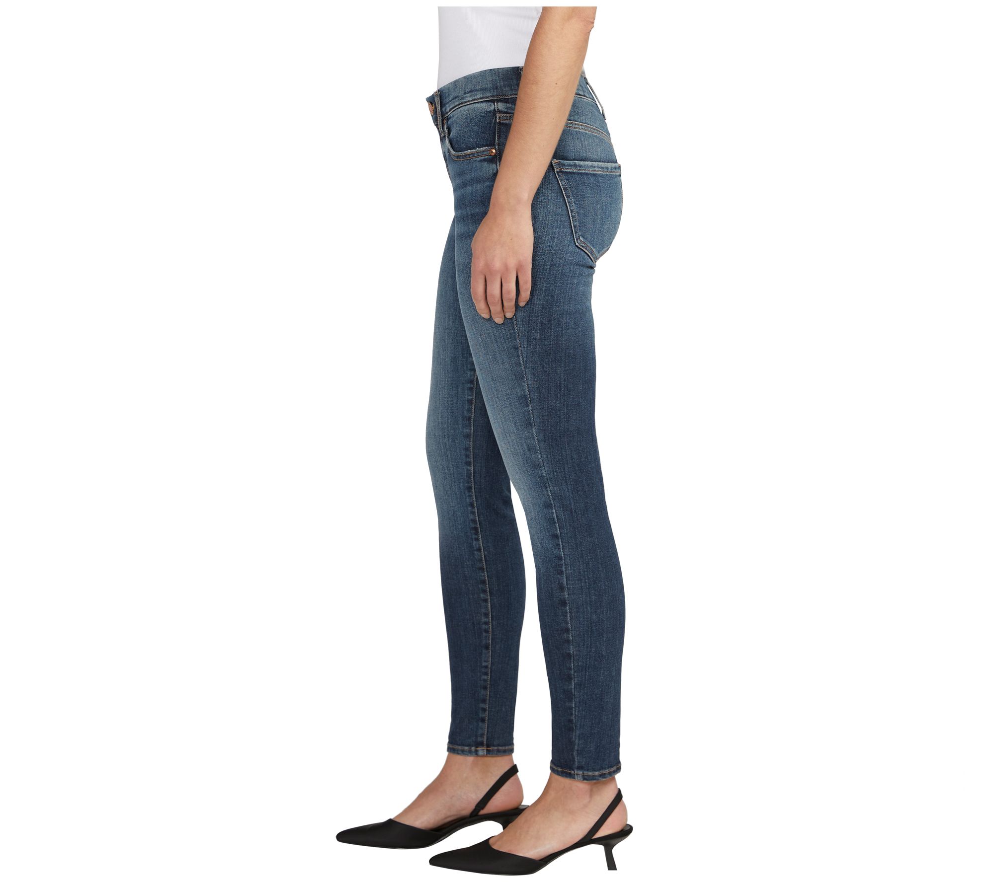 Jag Maya Mid Rise Skinny Leg Jeans - Night Flight Blue - Qvc.com