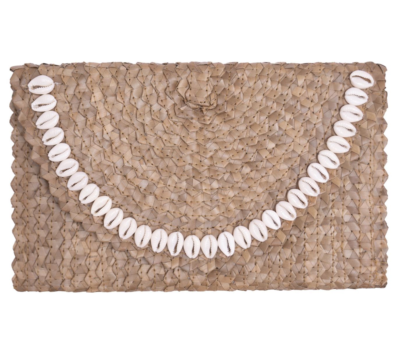 Jelavu Coco Clutch with Seashell Trim Detail