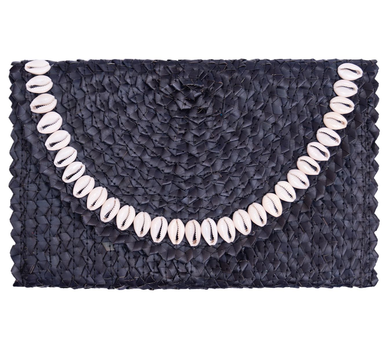 Jelavu Coco Clutch with Seashell Trim Detail