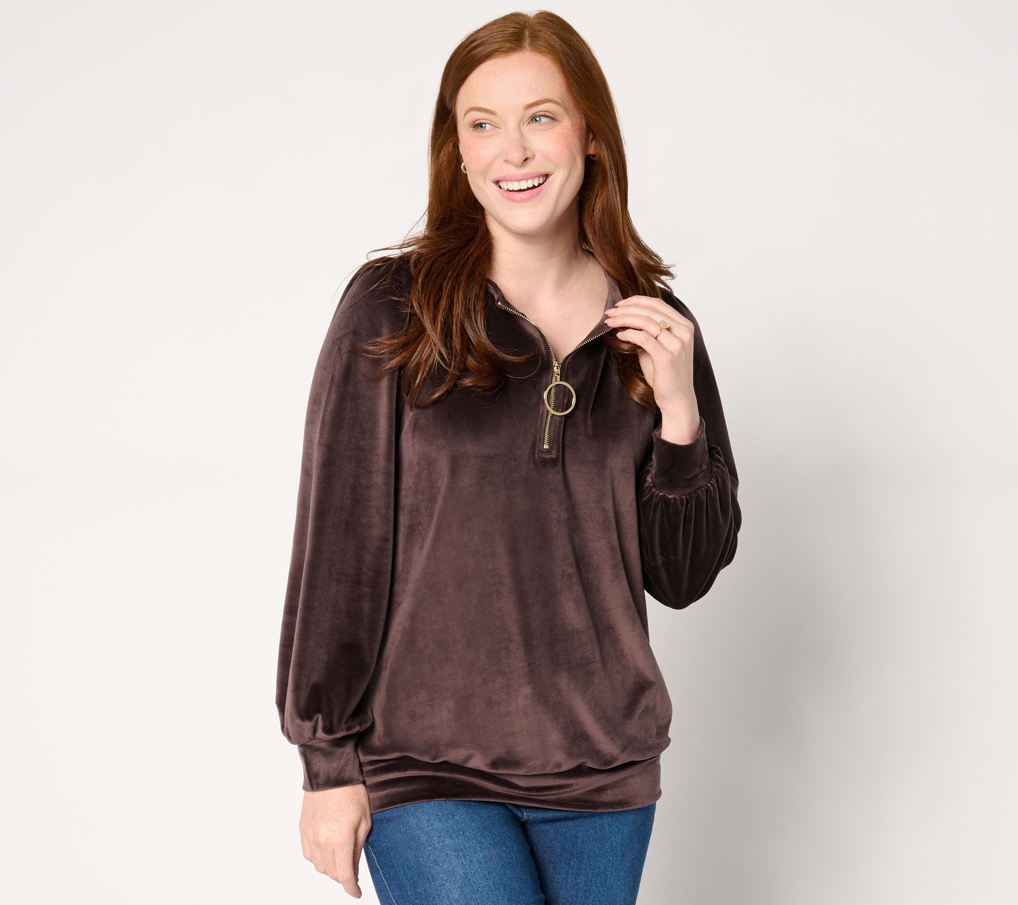 Belle by Kim Gravel Belleour Circle Zip Top