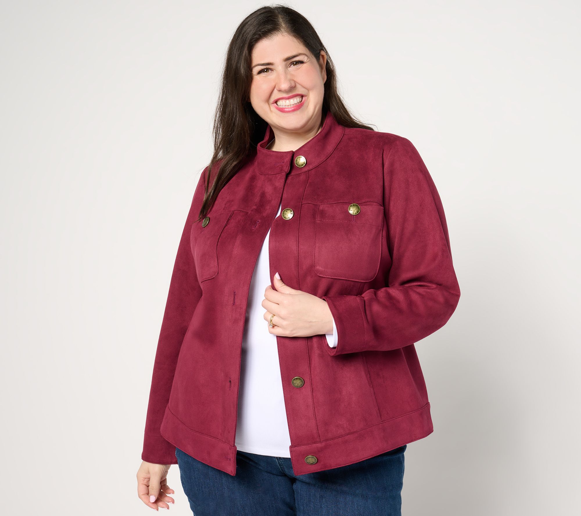 NWT Susan hotsell Graver QVC Fall Suede Cardigan Jackets