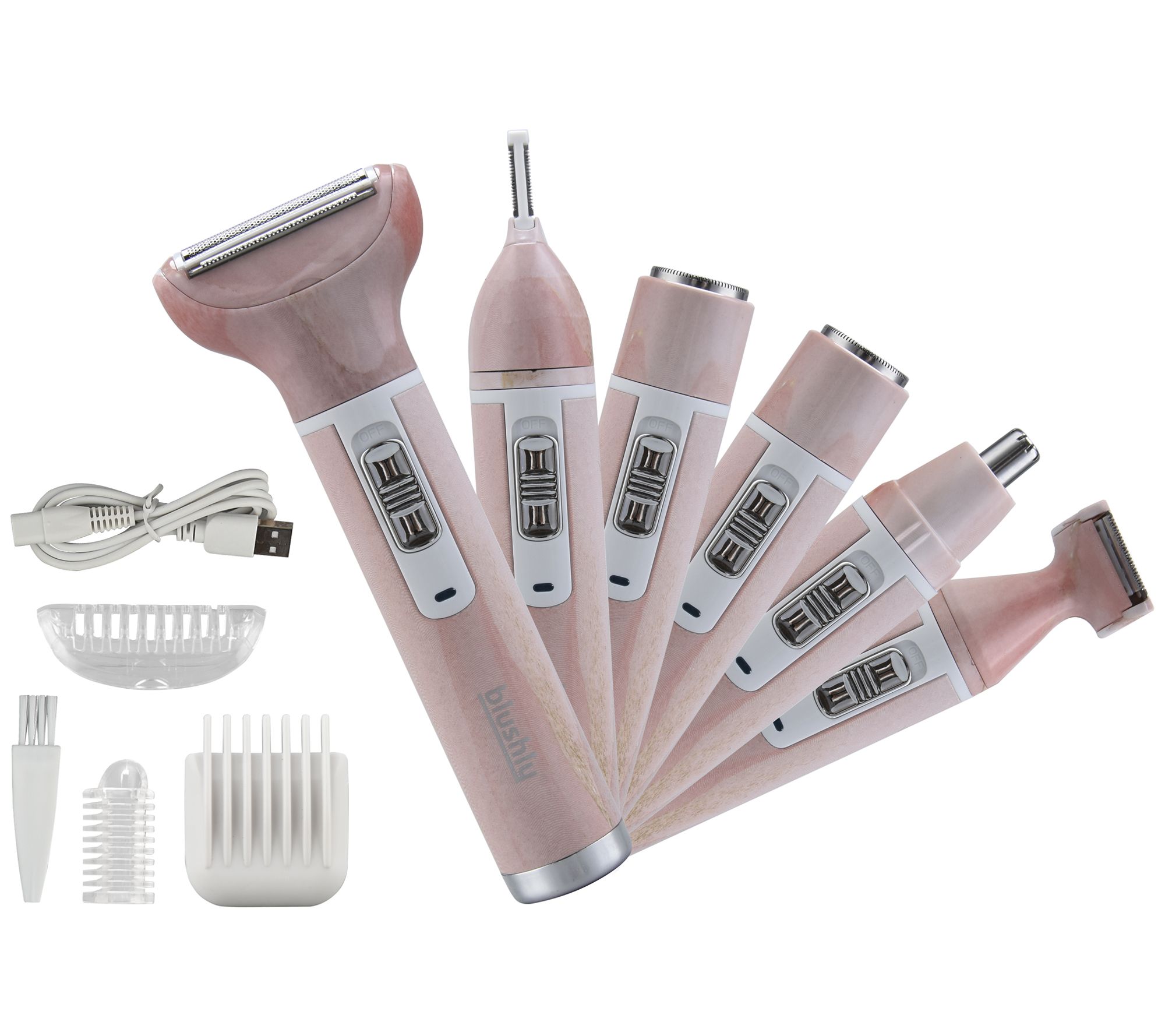 Blushly 6-in-1 Rechargable Hair Trimmer