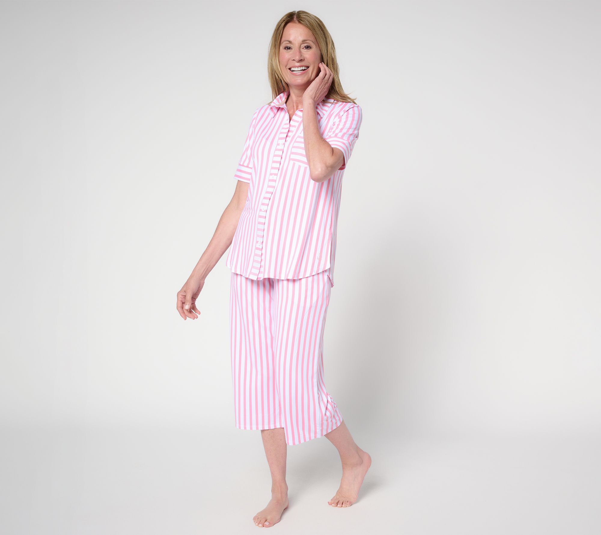 Cuddl Duds Smart Comfort Collared Pajama Set