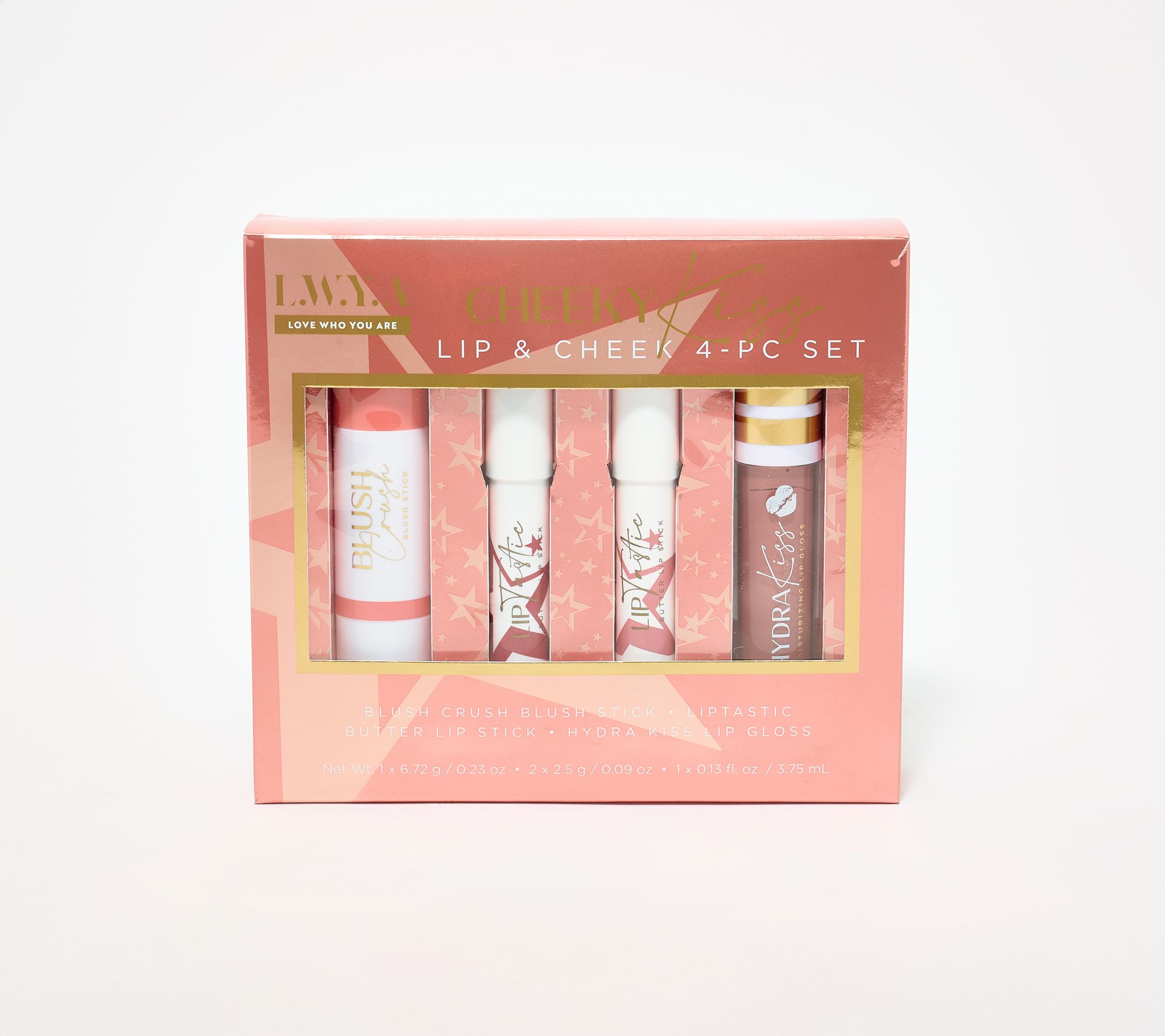 LWYA by Kim Gravel Cheeky Kiss Lip & Cheek 4-pc Set