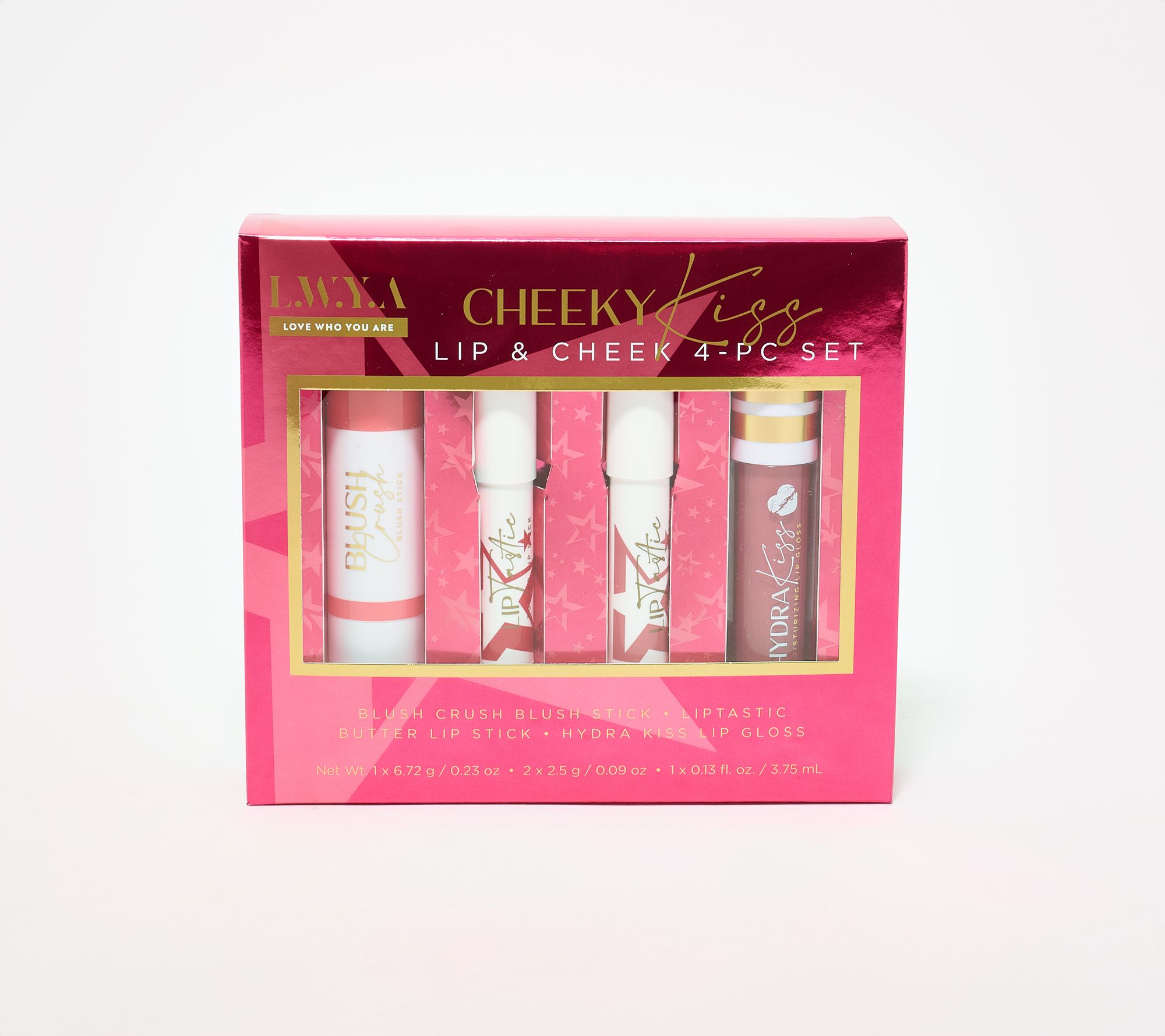LWYA by Kim Gravel Cheeky Kiss Lip & Cheek 4-pc Set