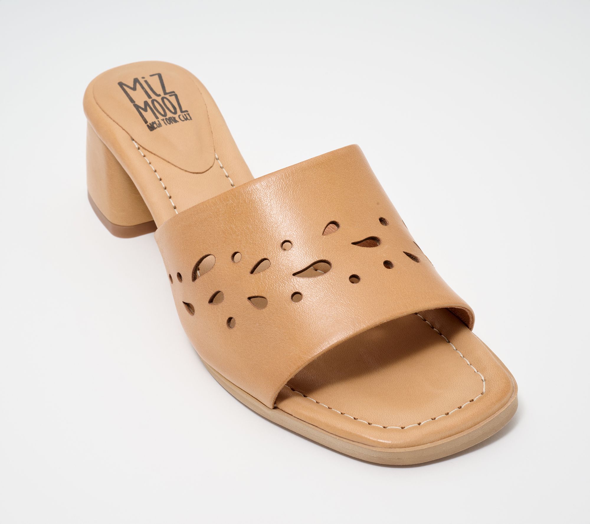 Miz Mooz Leather Heeled Mules - Oriana