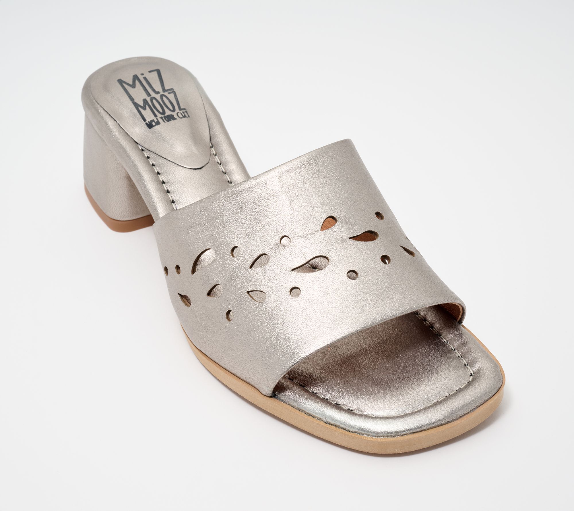 Miz Mooz Leather Heeled Mules - Oriana