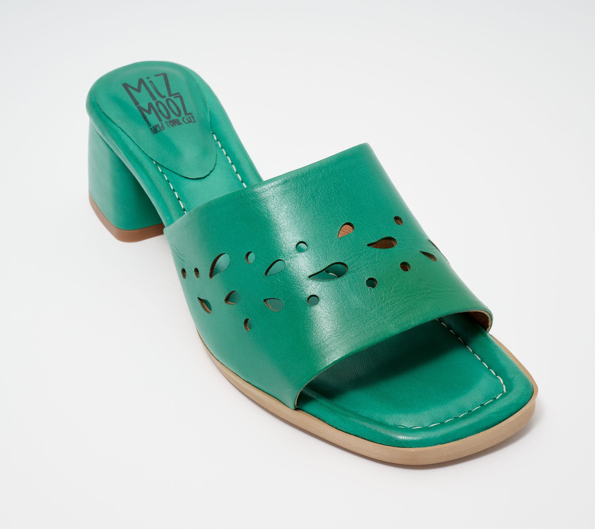 Miz Mooz Leather Heeled Mules - Oriana