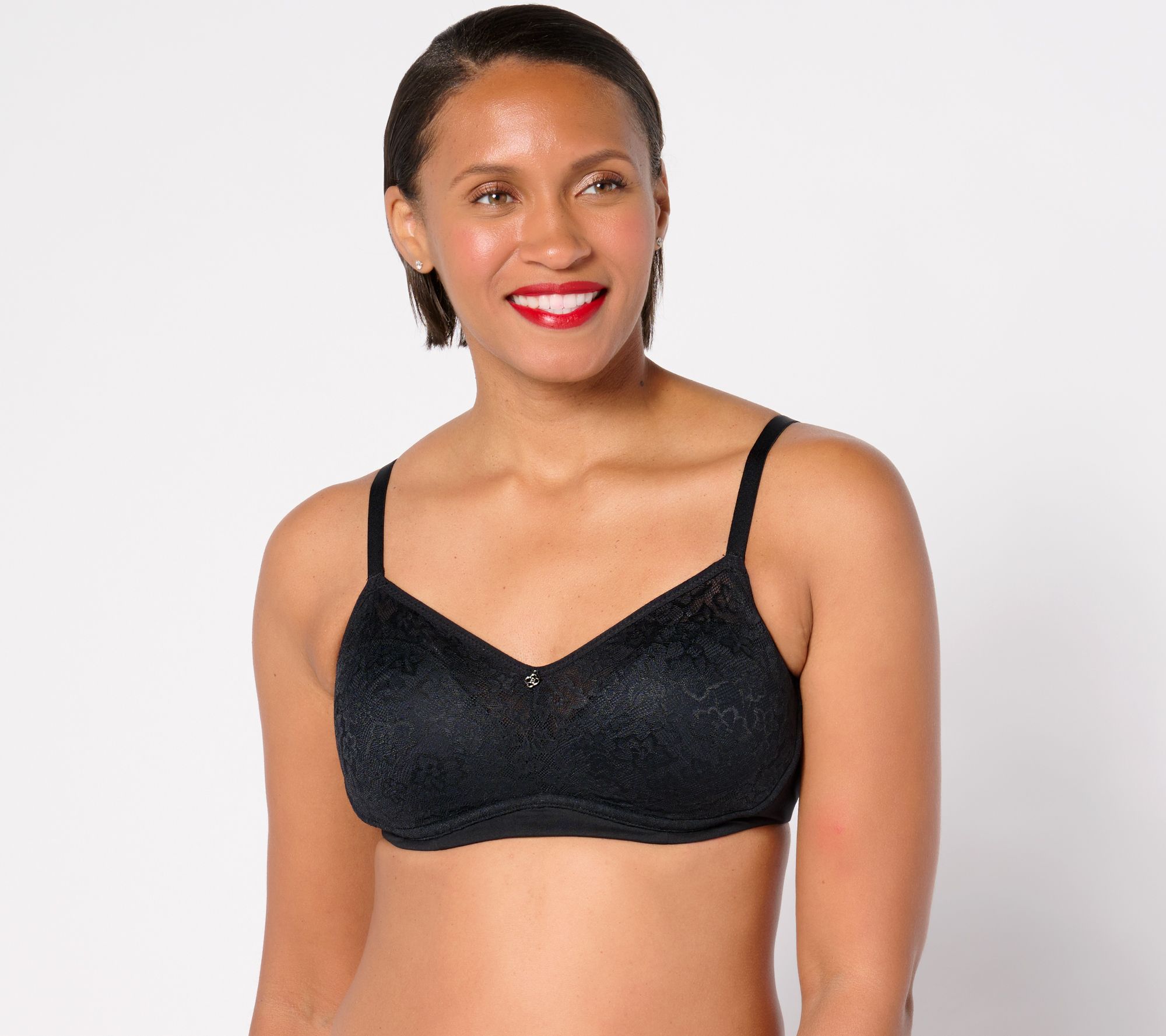 "As Is" Breezies Lace Elegance Unlined Wirefree Bra