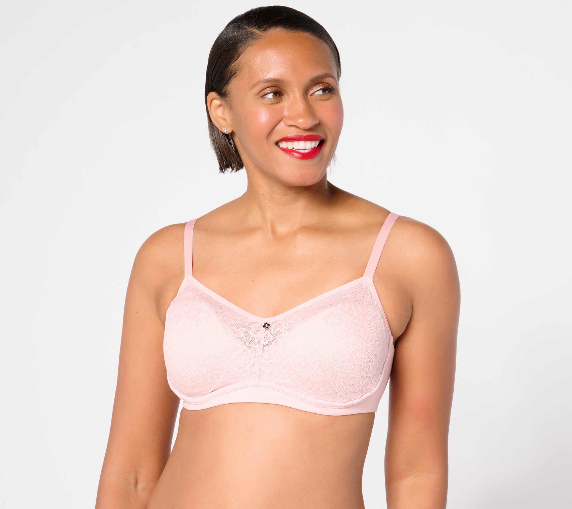 "As Is" Breezies Lace Elegance Unlined Wirefree Bra