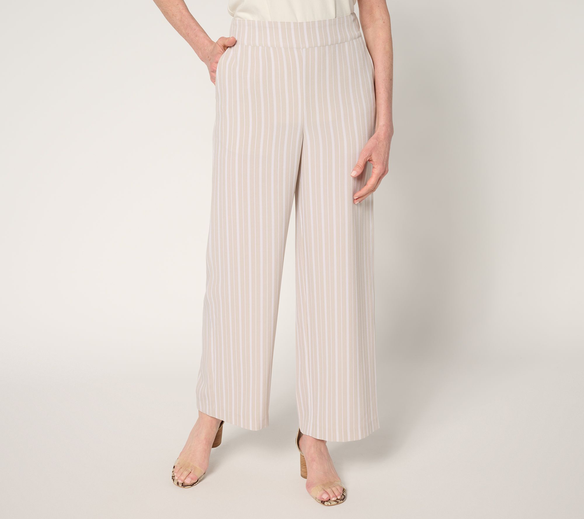 Isaac Mizrahi Live! Petite Yacht Club Printed Crepe Ankle Pants