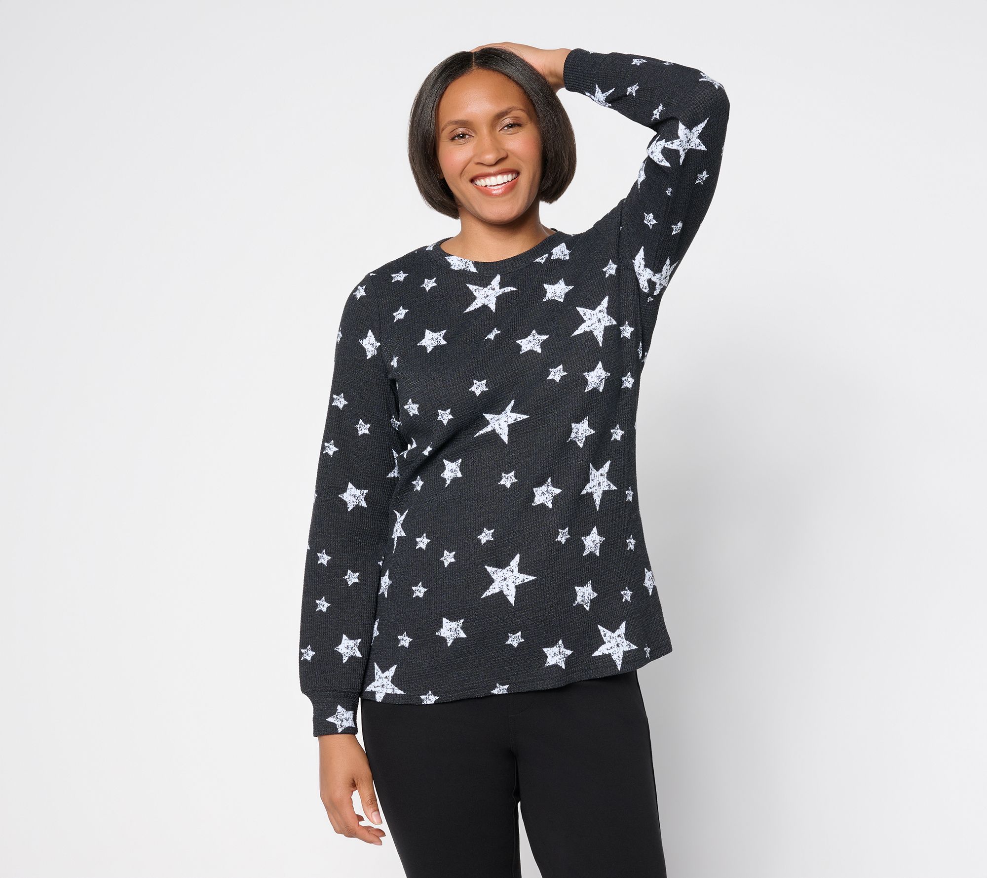 Belle by Kim Gravel Baby Waffle Summer Stars Top