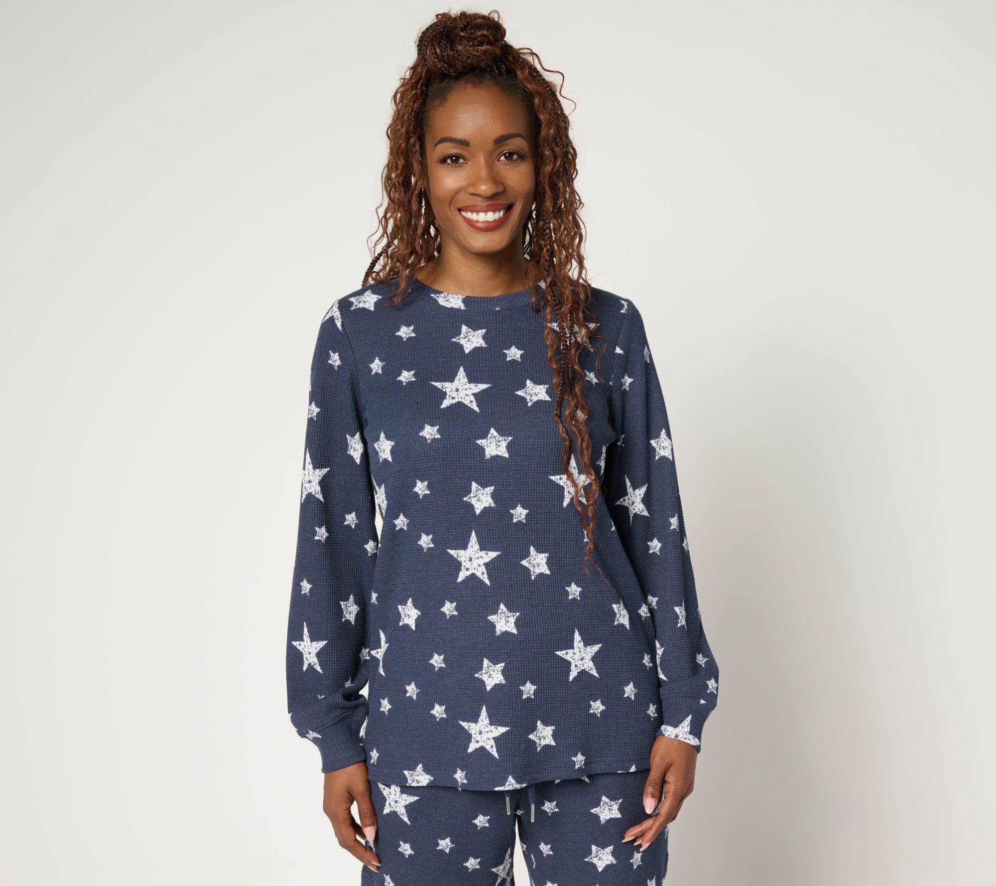 Belle by Kim Gravel Baby Waffle Summer Stars Top